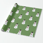 Gray Snowman mit Hut Geschenkpapier (Ungerollt)