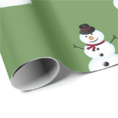 Gray Snowman mit Hut Geschenkpapier (Rolleneckpunkt)