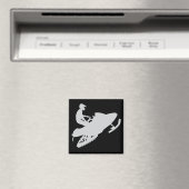 Gray-Snowmobile Magnet (In Situ (Geschirrspüler))