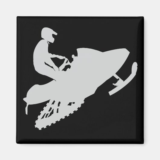 Gray-Snowmobile Magnet (Vorne)