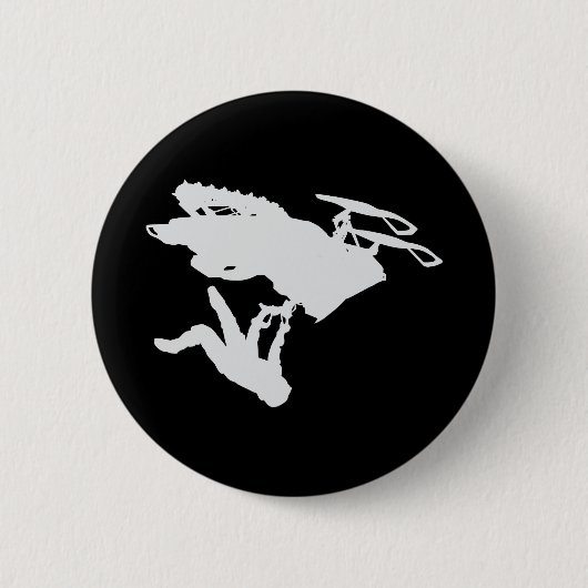 Gray Snowmobiler Button (Vorderseite)