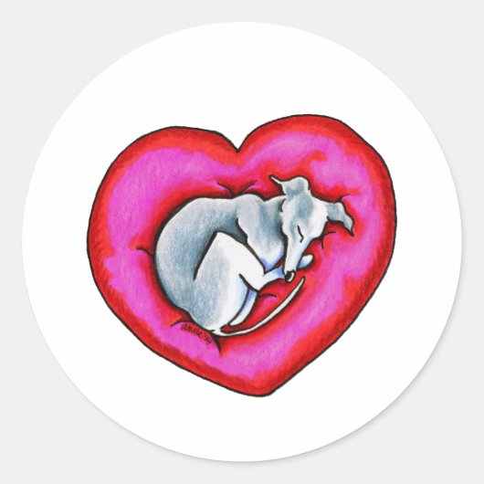 Gray Snuggle Bug Runder Aufkleber (Vorderseite)