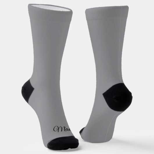 Gray Solid Color Socken (Gewinkelt)