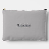Gray - Solid-Large Accessory Pouch Zubehörtasche (Vorderseite)