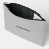Gray - Solid-Large Accessory Pouch Zubehörtasche (Offen)