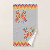 Gray Southwestern Kokopelli Badetuch Set (Handtuch)
