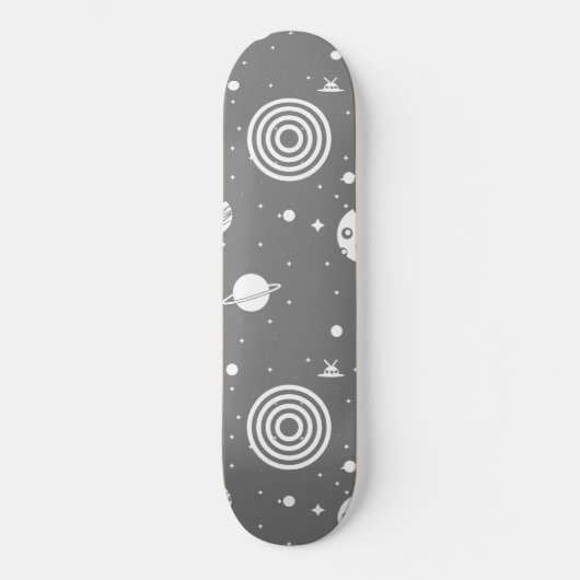Gray Space Stuff Skateboard (Vorderseite)