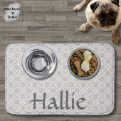 Gray Spanish Tile Pattern Absorbent Pet Mat Badematte