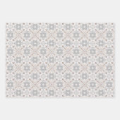 Gray Spanish Tile Pattern Geschenkpapier Set (Vorderseite 3)