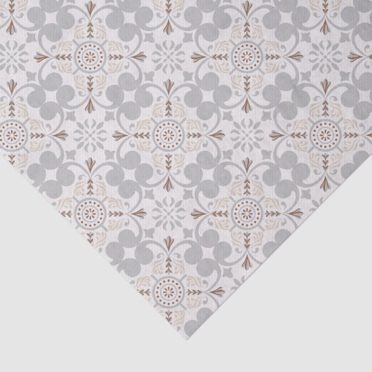 Gray Spanish Tile Pattern Gift Seidenpapier (Ausschnitt)