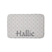 Gray Spanish Tile Personalized Pet Food Mat Badematte (Vorderseite)