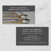 Gray Spanners Car Auto Mechanic Sleek Visitenkarte (Vorne/Hinten)