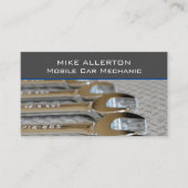 Gray Spanners Car Auto Mechanic Sleek Visitenkarte (Vorderseite)