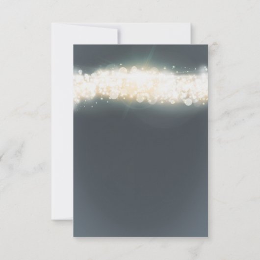 Gray Sparkle Light Blast Wedding Tischnummer Card (Rückseite)