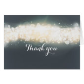 Gray Sparkle Lights Sky Blast Danke Falten Card (Vorderseite (Horizontal))