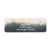 Gray Sparkle Lights Sky Blast Party Address Labels (Vorne)