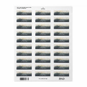 Gray Sparkle Lights Sky Blast Party Address Labels (Vorne)