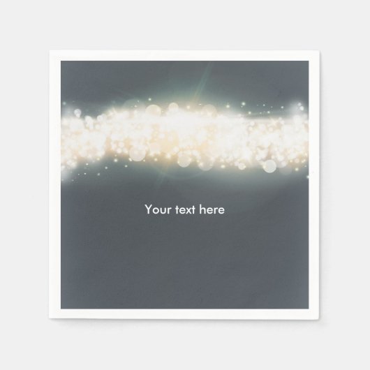 Gray Sparkle Lights Sky Blast Wedding Napkins Serviette (Vorderseite)