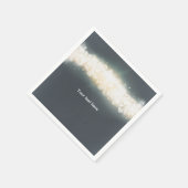 Gray Sparkle Lights Sky Blast Wedding Napkins Serviette (Ecke)