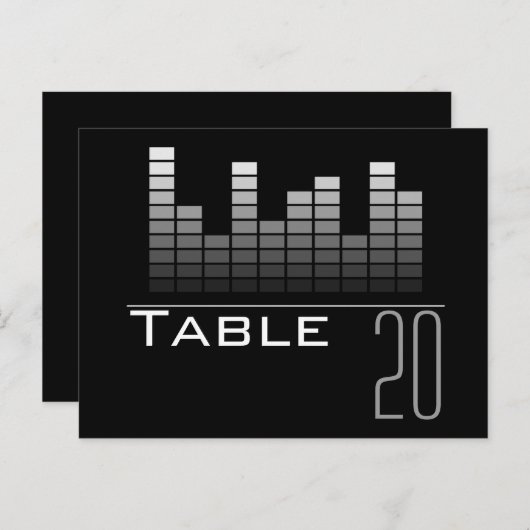 Gray Spectrum Analyzer Tischnummer Postcard (Vorne/Hinten)