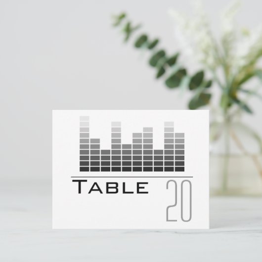 Gray Spectrum Analyzer Tischnummer Postcard (Stehend Vorderseite)