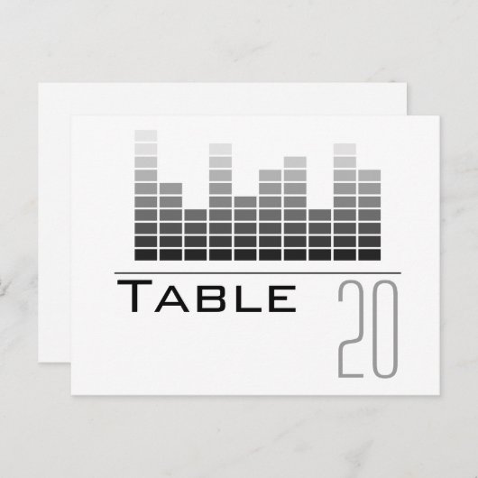 Gray Spectrum Analyzer Tischnummer Postcard (Vorne/Hinten)