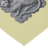 Gray Sphynx Paisley und Black Diamonds Großer Tischläufer (Ecke)