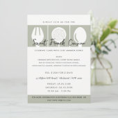 GRAY SPOON FORK COOKERY CLASS EINLADEN VORLAGE (Stehend Vorderseite)