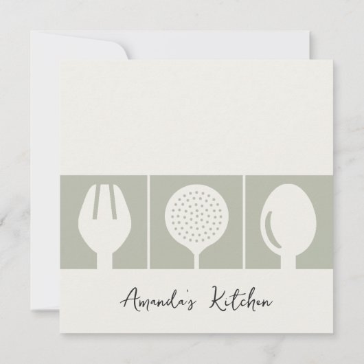 GRAY SPOON FORK COOKING CLASS EINLADEN VORLAGE (Rückseite)