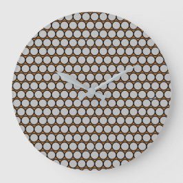 Gray Spots mit warmen Tan Background Große Wanduhr