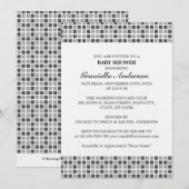Gray Squares Pattern Baby Dusche Einladung (Vorne/Hinten)