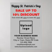 Gray St. Patrick's Day Business Sale Poster (Vorne)