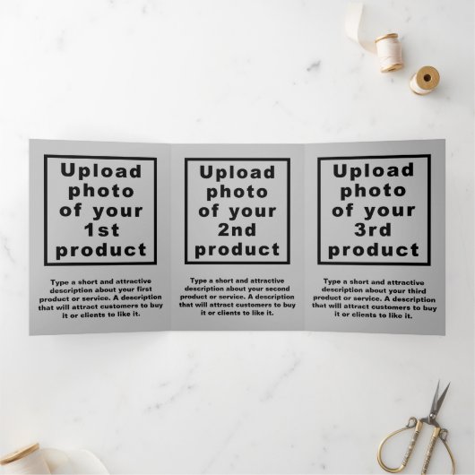 Gray St. Patrick's Day Business Trifold Card Dreifach Gefaltete Karte (Innenseite)