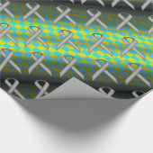 Gray Standard Ribbon Pattern von Kenneth Yoncich Geschenkpapier (Ecke)