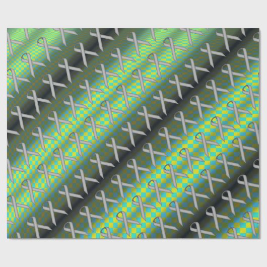 Gray Standard Ribbon Pattern von Kenneth Yoncich Geschenkpapier (Flach)