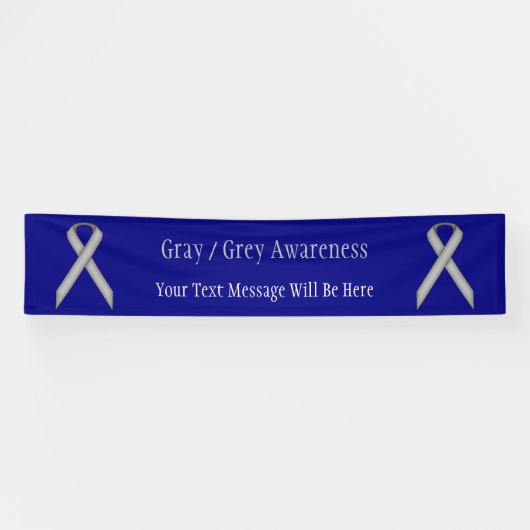 Gray Standard Ribbon von Kenneth Yoncich Banner (Horizontal)