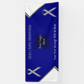 Gray Standard Ribbon von Kenneth Yoncich Banner (Vertikal)