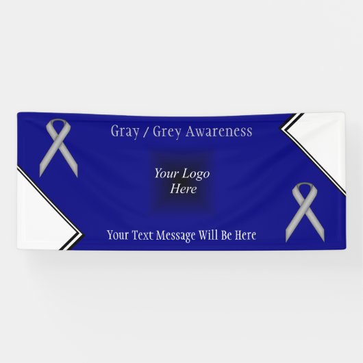 Gray Standard Ribbon von Kenneth Yoncich Banner (Horizontal)