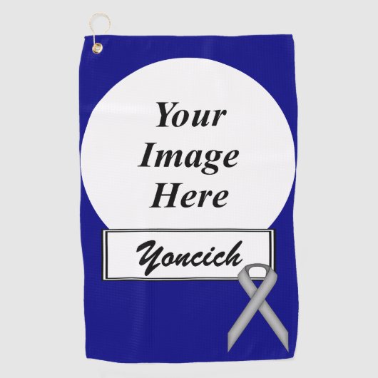 Gray Standard Ribbon von Kenneth Yoncich Golfhandtuch (Vorderseite)
