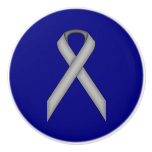 Gray Standard Ribbon von Kenneth Yoncich Keramikknauf