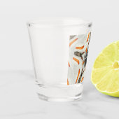 Gray Star Abstract Design Thunder_Cove Schnapsglas (Links)