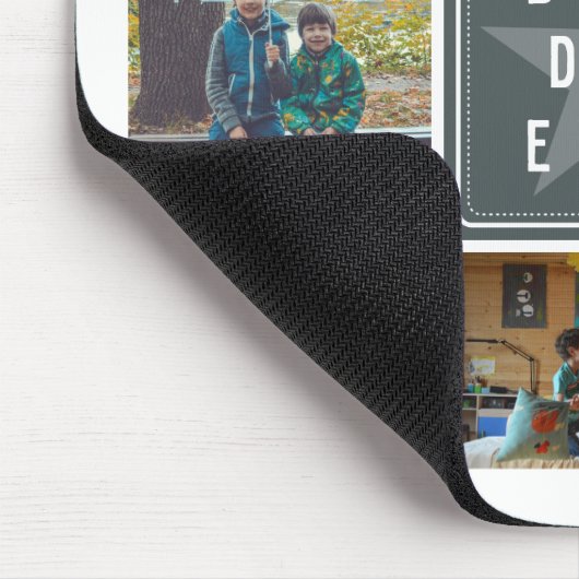 Gray Star Bester Vater je Fotolage Mousepad (Ecke)