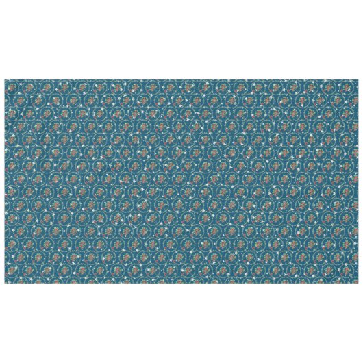 Gray Star Blue Red Robin Wreath Weihnachten Tischdecke (Vorderseite (Horizontal))