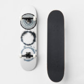 Gray Star Burst Skateboard (Vorderseite)