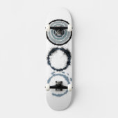 Gray Star Burst Skateboard (Vorderseite)