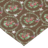 Gray Star Choclate Red Robin Wreath Weihnachten Tischdecke (Schrägansicht)