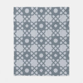 Gray Star Square Cross Geometric Muster Fleecedecke (Vorderseite)