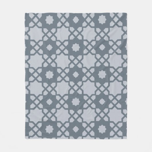 Gray Star Square Cross Geometric Muster Fleecedecke (Vorderseite)
