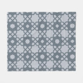 Gray Star Square Cross Geometric Muster Fleecedecke (Vorderseite (Horizontal))