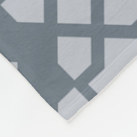 Gray Star Square Cross Geometric Muster Fleecedecke (Ecke)